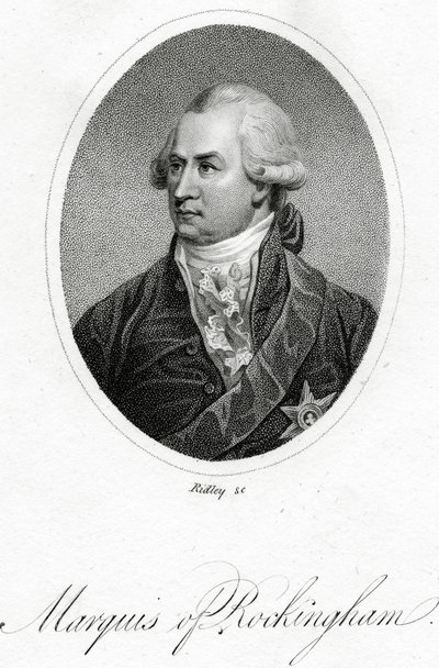 Le Marquis de Rockingham, gravé par William Ridley, de 